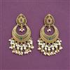 Antique Moti Earring With Matte Gold Plating