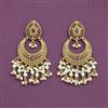 Antique Moti Earring With Matte Gold Plating