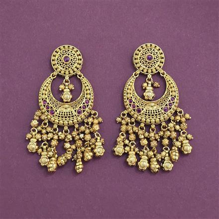 Antique Classic Earring With Matte Gold Plating