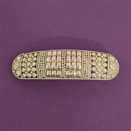 Antique Plain Gold Hair Clip With Gold Plating