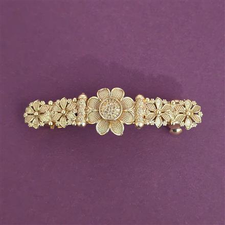 Antique Plain Gold Hair Clip With Gold Plating