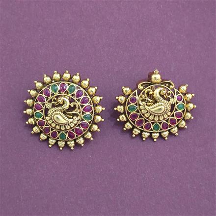 Antique Classic Hair Brooch With Matte Gold Plating