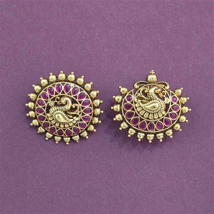 Antique Classic Hair Brooch With Matte Gold Plating