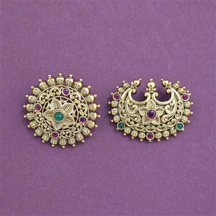 Antique Classic Hair Brooch With Matte Gold Plating