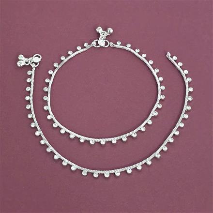 Antique Classic Payal With Rhodium Plating