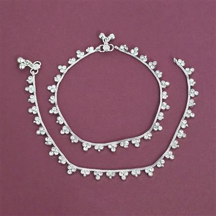 Antique Classic Payal With Rhodium Plating