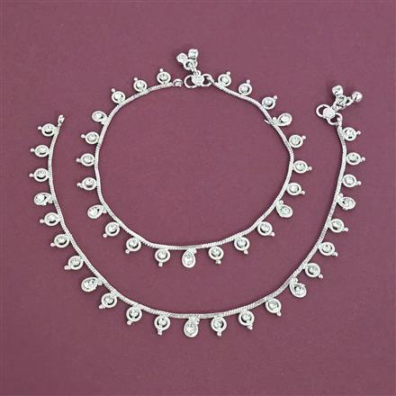 Antique Classic Payal With Rhodium Plating