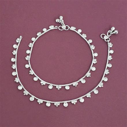 Antique Classic Payal With Rhodium Plating