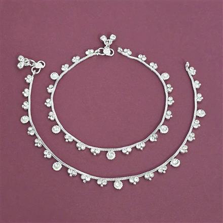 Antique Classic Payal With Rhodium Plating