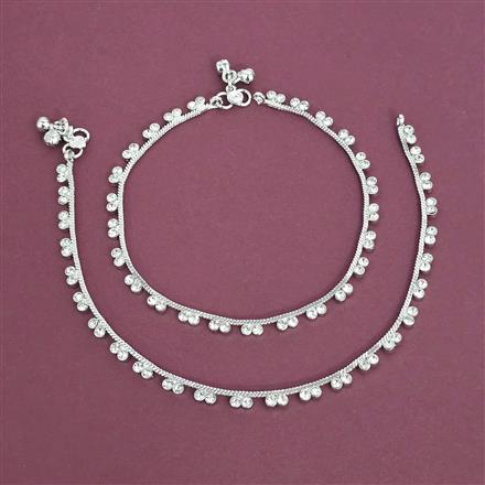 Antique Classic Payal With Rhodium Plating