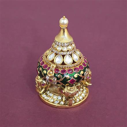 Antique Classic Sindoor Box With Gold Plating