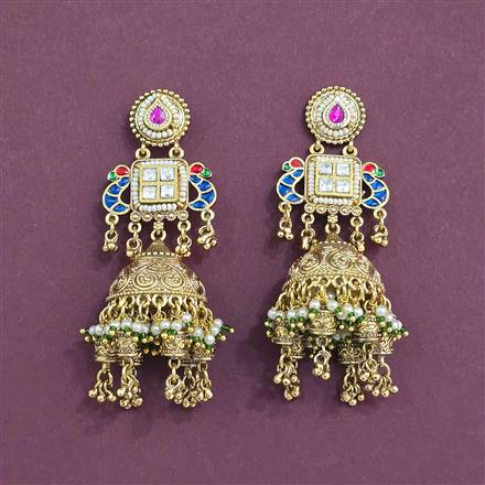 Antique Jhumki With Gold Plating
