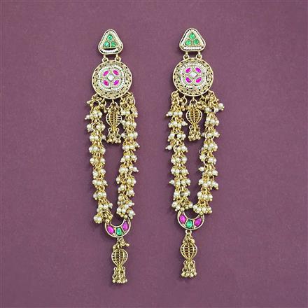 Antique Moti Earring With Gold Plating