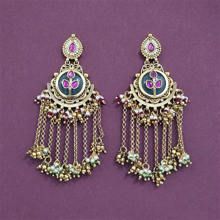 Antique Moti Earring With Gold Plating