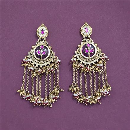 Antique Moti Earring With Gold Plating