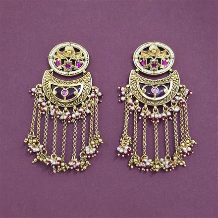 Antique Moti Earring With Gold Plating