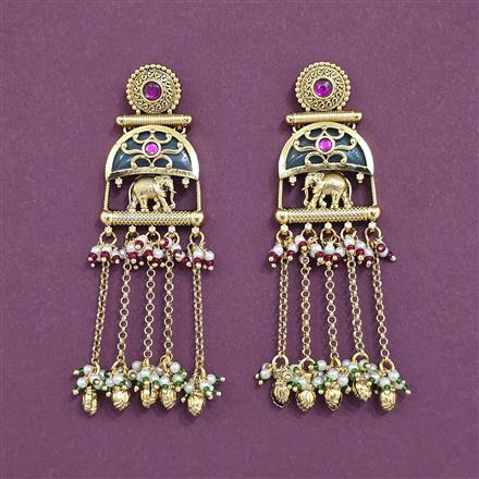 Antique Moti Earring With Gold Plating