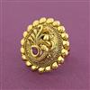 Antique Adjustable Ring With Matte Gold Plating
