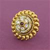 Antique Adjustable Ring With Matte Gold Plating