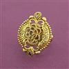 Antique Adjustable Ring With Matte Gold Plating