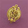 Antique Adjustable Ring With Matte Gold Plating