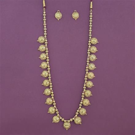 Antique Long Necklace With Gold Plating
