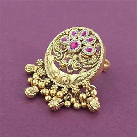 Antique Adjustable Ring With Gold Plating