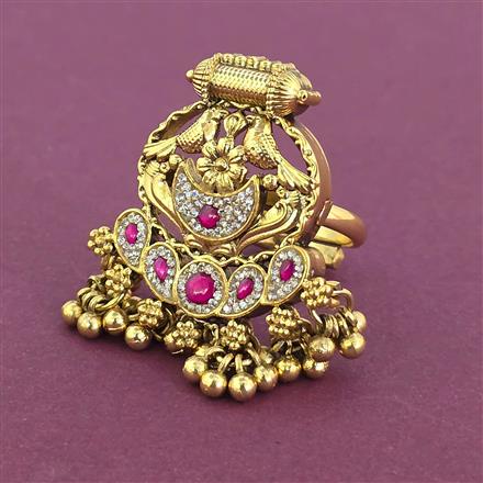 Antique Adjustable Ring With Gold Plating