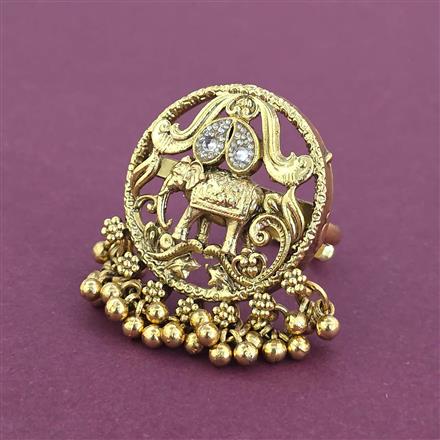 Antique Adjustable Ring With Gold Plating