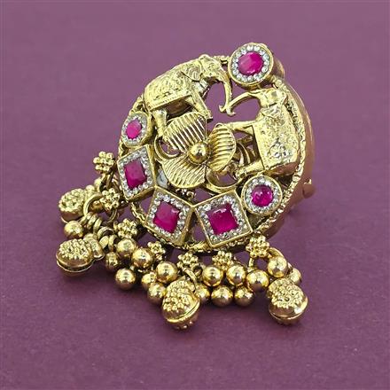 Antique Adjustable Ring With Gold Plating