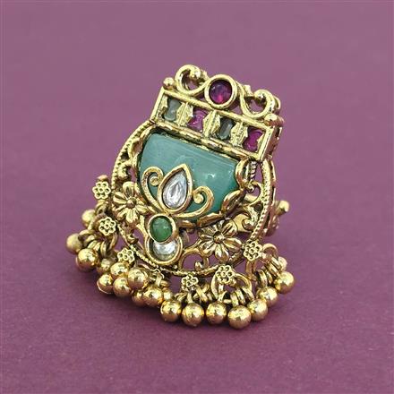 Antique Adjustable Ring With Gold Plating