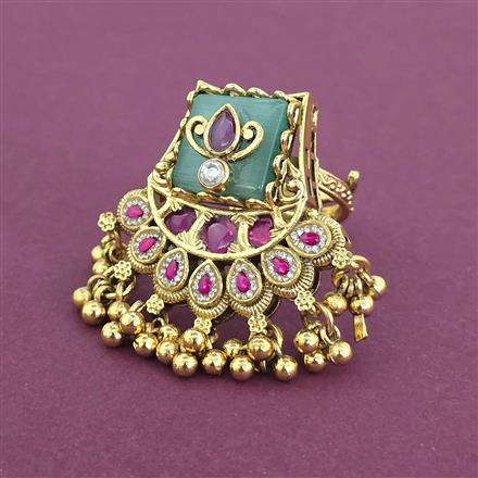 Antique Adjustable Ring With Gold Plating