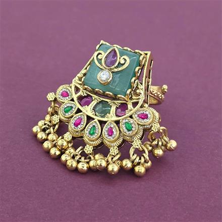 Antique Adjustable Ring With Gold Plating