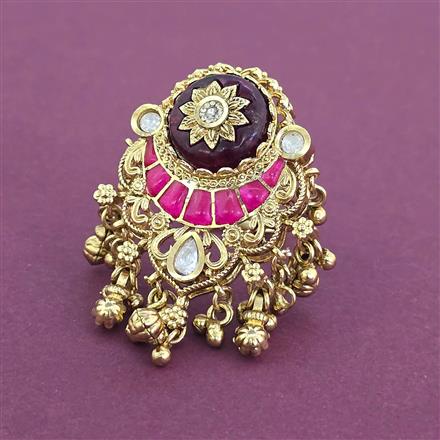 Antique Adjustable Ring With Gold Plating