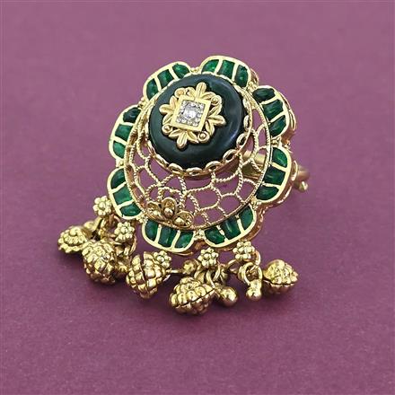 Antique Adjustable Ring With Gold Plating