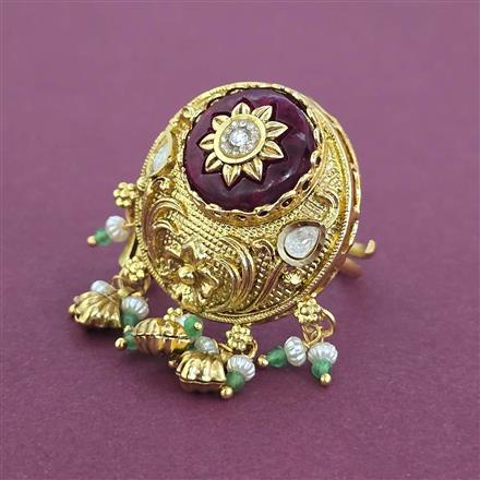 Antique Adjustable Ring With Gold Plating