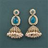 Antique Moti Earring With Mehndi Plating