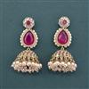 Antique Moti Earring With Mehndi Plating