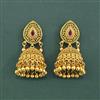 Antique Jhumki With Matte Gold Plating