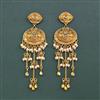 Antique Classic Earring With Matte Gold Plating