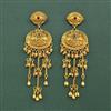 Antique Classic Earring With Matte Gold Plating