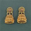 Antique Jhumki With Matte Gold Plating