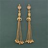 Antique Long Earring With Matte Gold Plating
