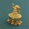 Antique Temple Sindoor Box With Matte Gold Plating