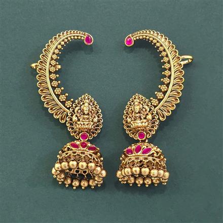 Antique Earcuff With Matte Gold Plating
