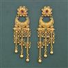 Antique Classic Earring With Matte Gold Plating