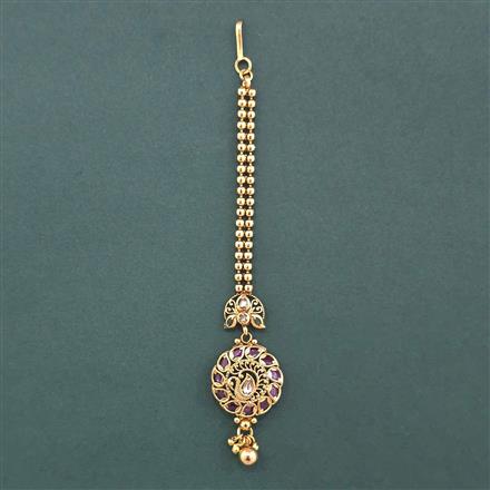 Antique Classic Tikka With Matte Gold Plating