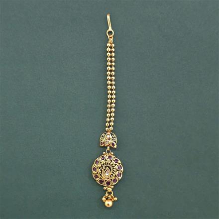 Antique Classic Tikka With Matte Gold Plating