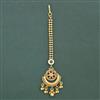 Antique Moti Tikka With Matte Gold Plating