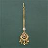 Antique Moti Tikka With Matte Gold Plating